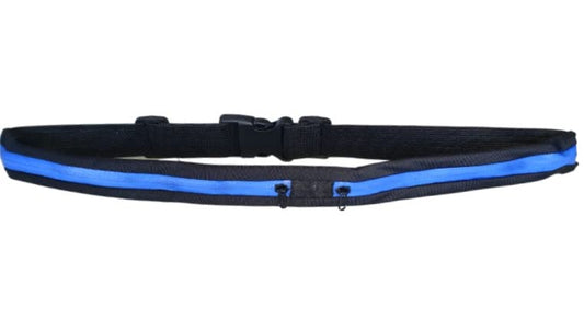 Cangurera Deportiva, Bolsa Deportiva con Cinturón Elástica, Riñoneras Deportivas de Hombres y Mujeres para Correr, Ciclismo, Gimnasio, senderismo, ejercicio al aire libre. (Azul)