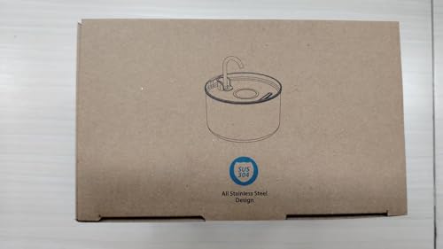 Fuente de Agua AOOGITF Acero Inoxidable Ultra Silenciosa 72 Onzas para Gatos