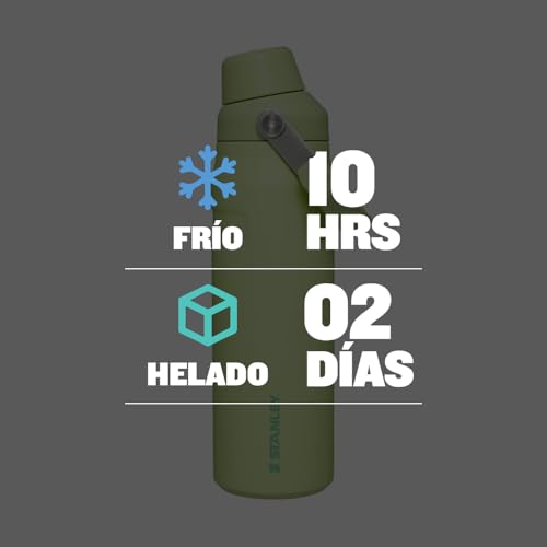 Botella Stanley IceFlow Aerolight 709 ml, con Tapa de Flujo Rápido, Aislamiento de Doble Pared, Mantiene Bebidas Frías, Termo Acero Inoxidable libre de BPA, Botella Stanley 24 oz, CITRON
