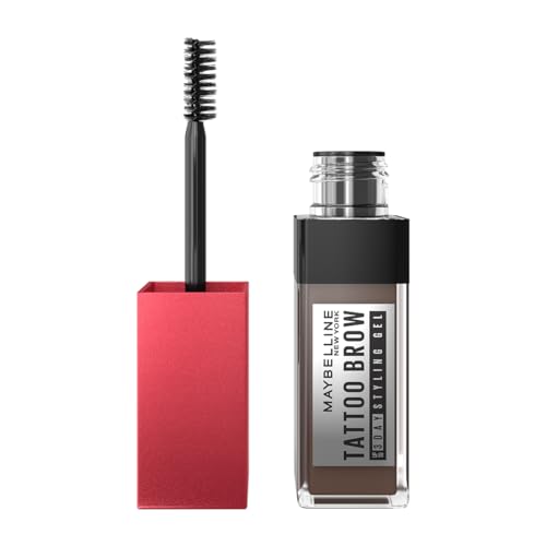Maybelline Estilizador de cejas en gel de facil aplicación, Tattoo 3D tono Deep Brown, 21g