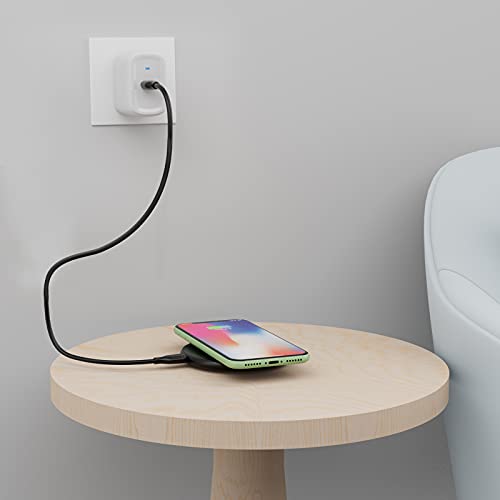 Amazon Basics - Almohadilla de carga inalámbrica con certificación Qi de 15 W (sin adaptador de CA)