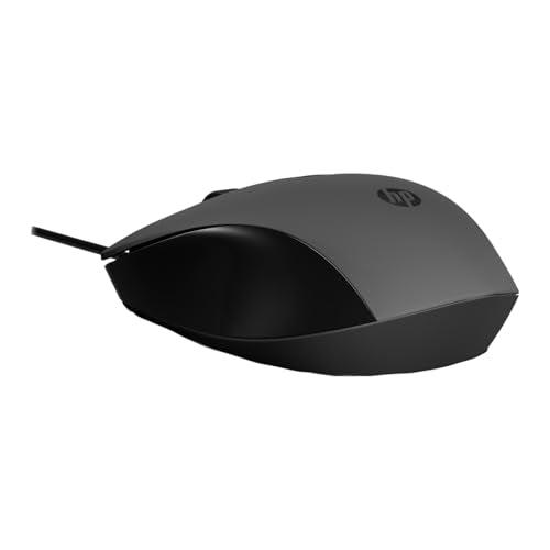 HP Mouse con Cable 150, Alámbrico, Universal, Negro (240J6AA)