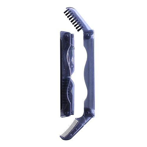 Peine plegable para pestañas y cepillo para cejas, dientes de metal, separador de pestañas, aplicador de pestañas