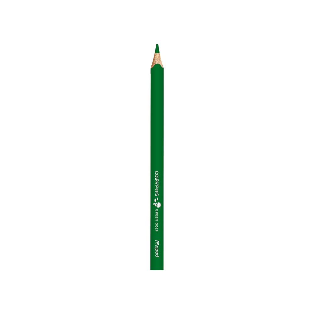 Maped Color'Peps - Lápices de madera para colorear, mina suave y resistente, triangular para un mejor agarre, fácil de usar, 12 colores brillantes jumbo de 4,7 mm