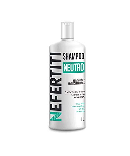 (2 Pack) Nefertiti Shampoo Neutro 1 L, Limpieza Profunda