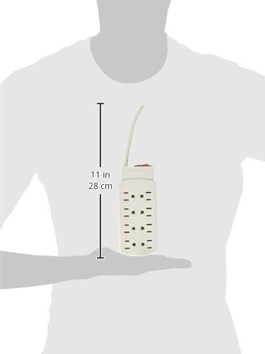 SANELEC, Extensión, Barra Multicontacto, 8 Entradas, Cable de 90 cm, Modelo 1310