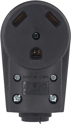 Homhelar TT-30R - Enchufe de repuesto para caravana de 30 amperios, resistente 125 V 30 A, enchufe de autocaravana resistente con mango ergonómico, para caravana, remolque de viaje