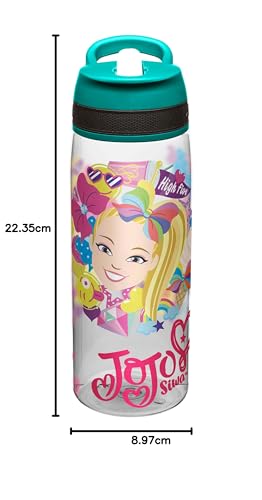 Botella de Agua Tritán Zak Designs Azul con Pajita y Lazo de Transporte para Niñas