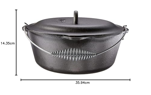 Lodge 7 Quart Cast Iron Dutch Oven - cacerolas (Negro, Plata, Negro / Plateado, Hierro fundido, Hierro fundido, EE.UU.)