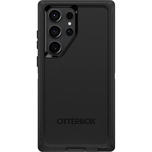 Funda Defender OtterBox Galaxy S23 Ultra Negro Resistente y Duradero con Protección de Puerto y Defensa Microbiana