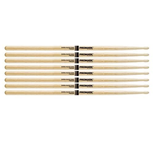 ProMark | Baquetas Classic Attack 5A Shira Kashi Roble, punta de madera ovalada, 4 pares
