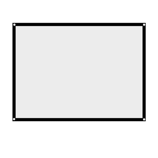 Pantalla de portátil de 60-100 pulgadas, pantalla de proyección de poliéster sin arrugas HD 4: 3 plegable con ángulo de visión visual para cine en interiores y
