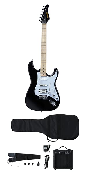 Kramer Guitars ISKRGPPK211CT3BLK Guitarra Eléctrica Focus Player Pack, Negro