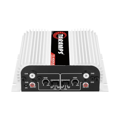Amplificador de Audio Taramp's TS400X4 Negro Rango Completo 2 Ohmios 4 Canales 400 W Clase D para Auto