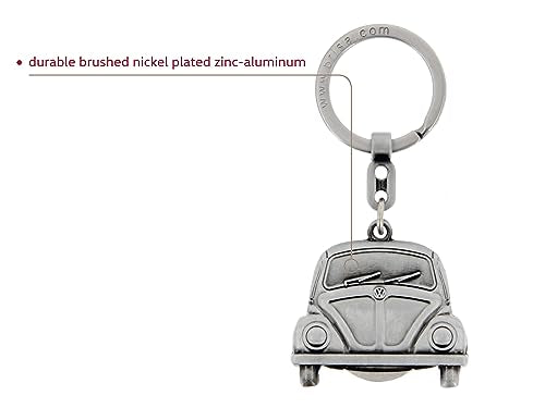 BRISA VW Collection VW Escarabajo Llavero, Chip de Carrito, en Caja de Regalo - Plata Antigua