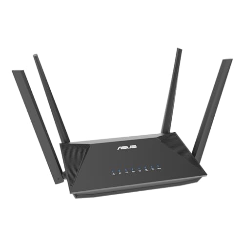 ASUS Router RT-AX52 (AX1800) WiFi 6 de Doble Banda, protección instantánea, programación de Control Parental, VPN incorporada, Compatible con AiMesh