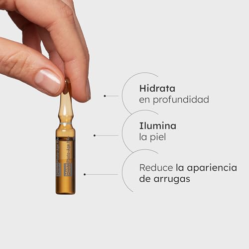 MartiDerm Platinum Photo Age HA+ Ampolletas Faciales Super Hidratantes. Solución facial con Vitamina C Tech + Ácido Hialurónico - Reduce arrugas y reafirma - 10 ampolletas