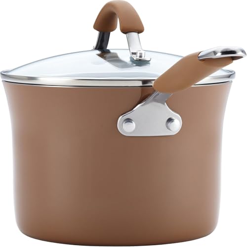 Batería de Cocina Rachael Ray Cucina Café Champiñón Anti-Adherente de Porcelana Dura 12 Piezas