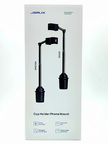 Soporte para Teléfono Celular JSAUX Metal Ultra Estable para Portavasos de Coche Ajustable