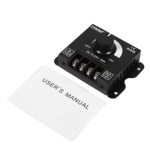 Controlador de Atenuación Yosoo LED Negro Control de Botón para Tira de LED de un Solo Color