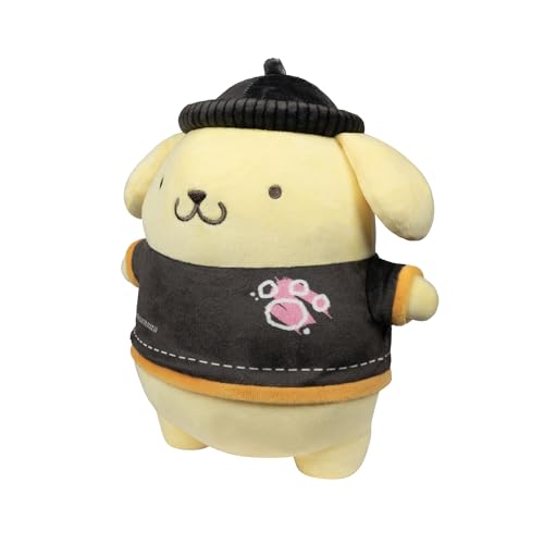 Hello Kitty and Friends Series 2, Pompompurin - Peluche Punks de 8 Pulgadas, Exclusivo de Amazon, Producto Oficial de Sanrio de Jazwares, a Partir de 6 años