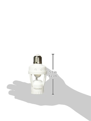 Portalámpara Sanelec Blanca con Sensor de Movimiento Modelo 1280