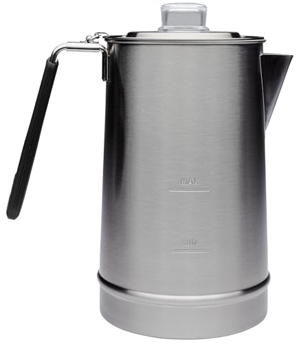Cafetera Percoladora Stanley Acero Inoxidable 6 Tazas Utensilios de Camping y Senderismo