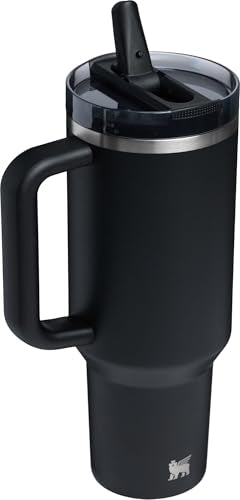 Vaso Stanley Quencher ProTour Azul 40 Onzas con Pajita Abatible y Tapa a Prueba de Fugas para Viajes