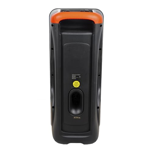 Kaiser Bocina con micrófono alámbrico Bluetooth 2x8 pulg 7,200 W PMPO y luz de Ecualizador MSA-0109