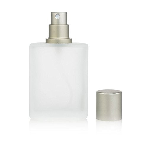 Enslz Botella de vidrio esmerilado, atomizador de perfume rellenable, botella de perfume vacía para hombres y mujeres, Transparente, 100 ml