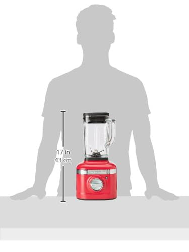 KitchenAid 7KSB4026MHI - K400 Licuadora con Jarra de Vidrio 48 OZ Color Hibiscus