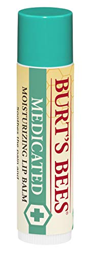 Burt's Bees 100% Natural Medicated Moisturizing Lip Balm with Menthol & Eucalyptus - 2 Tubes