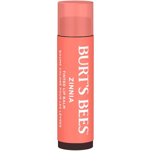Burt's Bees 100% Natural Tinted Lip Balm, Zinnia with Shea Butter & Botanical Waxes - 1 Tube, Pack of 2