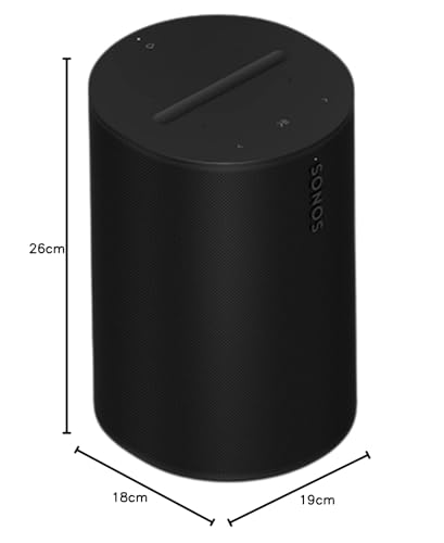 Sonos Era 100 Bocina Inalámbrica con Acústica y Conectividad de Última Generación Wi-Fi y Bluetooth - Negro