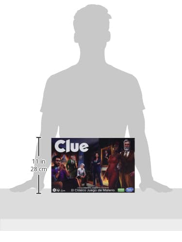 Hasbro Gaming Juego de Mesa Clue - Juego de Misterio para 2 a 6 Jugadores Ideal para Jugar con la Familia o Amigos a Partir de los 8 años