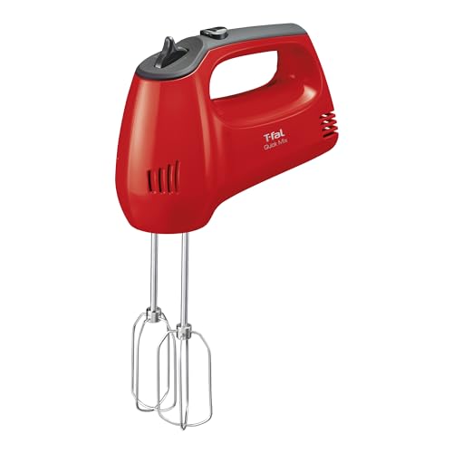 Batidora de Mano T-fal, Quick Mix 5 Velocidades, roja, modelo HT3105-ROJA