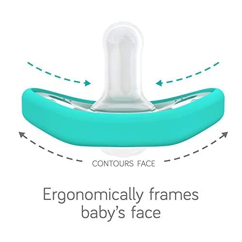 Chupón de Silicón, Nanobébé de una Sola Pieza de 0 a 3 meses 2 pack Color Verde