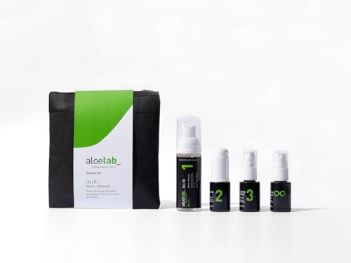 Set facial Aloevida LAB: rutina completa para piel joven y equilibrada - Nutre y refuerza la piel con 102 ml