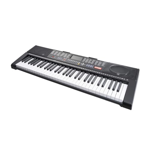 Teclado 61 Teclas con Luz USB AUX Rec Función Enseñanza 255 Ritmos Tonos 61 Percusiones