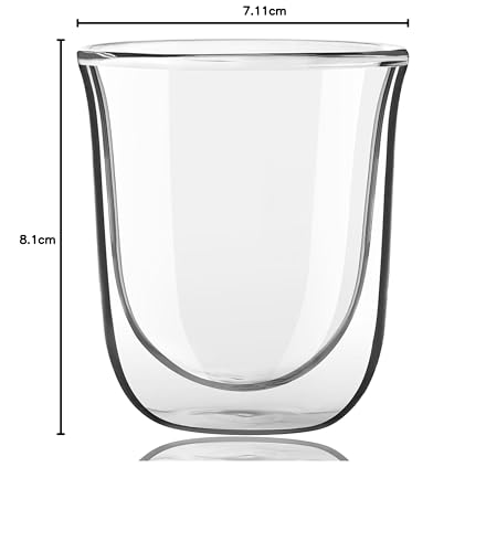 Vasos de Doble Pared JoyJolt Javaah Transparente Juego de 2 para Expreso