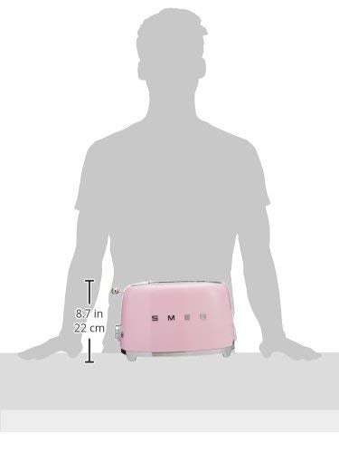 Smeg TSF01PKUS Tostadora 2 rebanadas, color Rosa