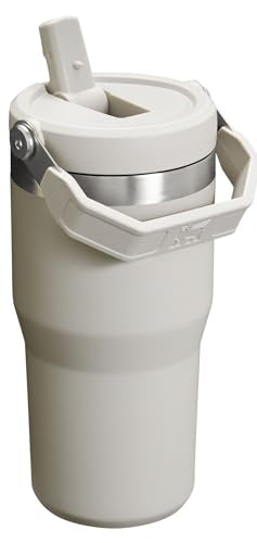 Vaso de Acero Inoxidable Stanley IceFlow al aspiradora Azul con Popote Resistente a Fugas