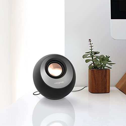 Creative Pebble 2.0 - Sistema de altavoces Bluetooth - 8 W RMS - Negro - computadora - 100 Hz a 17 kHz - USB (reacondicionado)