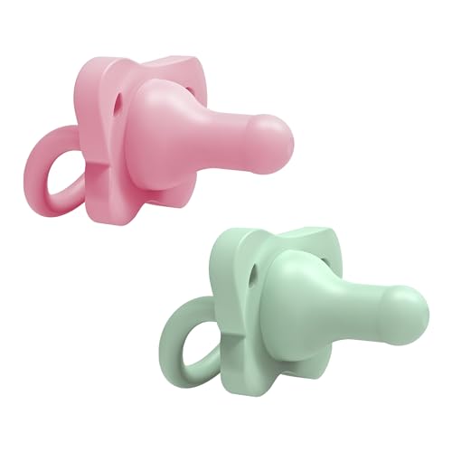 Chupón Dr. Brown's HappyPaci 100% Silicona, Paquete de 2, Colores Variados