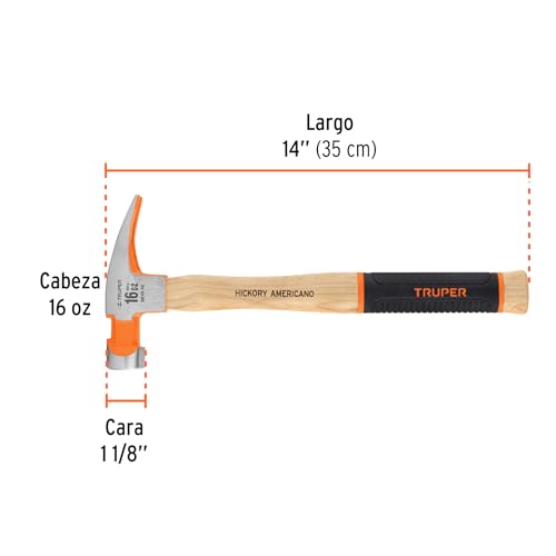 Martillo Truper Pulido uña Recta 16 oz