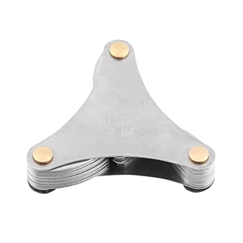 Herramienta de Medición de Paso de Tornillo de Calibre de Rosca de Acero Inoxidable de 51 Piezas (Unidades de EE. UU.)