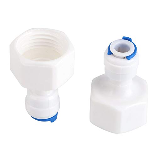 Mumusuki 6pcs 1/4" OD a 1/2" conector rápido hembra para filtro de agua de ósmosis inversa