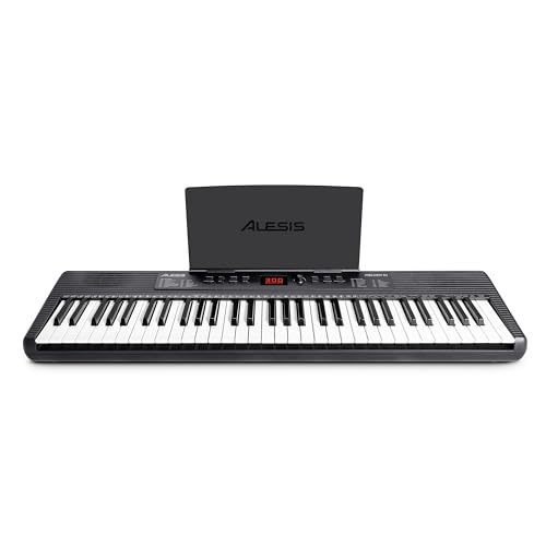 Alesis Melody 61 MK4 Teclado Piano Eléctrico para Principiantes con 61 Teclas, Altavoces, Soporte, Banqueta, Auriculares, 300 Sonidos y Lecciones de Música