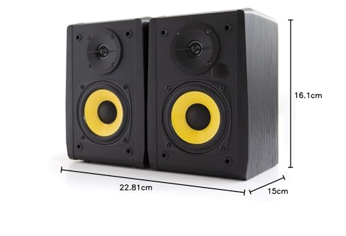 Edifier R1010BT Altavoces Activos de estantería Bluetooth de 4 Pulgadas - Altavoces 2.0 para Ordenador - Altavoces Monitor de Estudio Activos - Color Negro