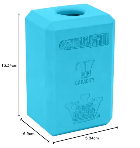 Chew King Juguete para Perro de Alta Calidad, XL, Extremadamente Duradero, colección de Juguetes rellenables de Goma Natural, Frozen Feeding